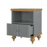 Тумба прикроватная Рандеву 01 (серый 7042/антик 24) фото2 Тумба прикроватная Рандеву 01 (серый 7042/антик 24) фото2