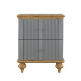 Тумба прикроватная Рандеву 02 (серый 7042/антик-24) фото1