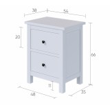 Тумба прикроватная с 2 ящиками ХЕМНЭС ориг. белый - картинка 4 Тумба прикроватная с 2 ящиками ХЕМНЭС ориг. белый - картинка 4