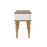 Тумба Рандеву-02 МАССИВ СОСНЫ Белый лак + антик №24 картинка 4 Тумба Рандеву-02 МАССИВ СОСНЫ Белый лак + антик №24 картинка 4