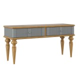 Тумба Рандеву-02 МАССИВ СОСНЫ  серый №7042 + антик №24 картинка 1