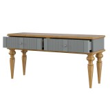 Тумба Рандеву-02 МАССИВ СОСНЫ  серый №7042 + антик №24 картинка 3