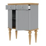 Тумба Рандеву-22 МАССИВ СОСНЫ в прихожую серый № 7042 + антик №24 картинка 3 Тумба Рандеву-22 МАССИВ СОСНЫ в прихожую серый № 7042 + антик №24 картинка 3