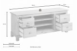 Тумба ТВ 150 Рауна белый воск Тумба ТВ 150 Рауна белый воск