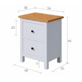 Тумба с 2 ящиками ХЕМНЭС ориг. белый/светло корич. - картинка 4 Тумба с 2 ящиками ХЕМНЭС ориг. белый/светло корич. - картинка 4