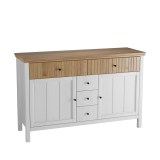 Тумба Сканди 232 глухие двери белый воск/антик фото