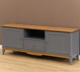 Тумба ТВ 1600 Пенни серый 7046/антик 24 картинка 3 Тумба ТВ 1600 Пенни серый 7046/антик 24 картинка 3