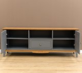 Тумба ТВ 1600 Пенни серый 7046/антик 24 картинка 4 Тумба ТВ 1600 Пенни серый 7046/антик 24 картинка 4