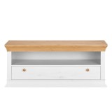 Тумба ТВ Бостон-01 белый воск+антик - картинка 2 Тумба ТВ Бостон-01 белый воск+антик - картинка 2