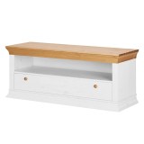 Тумба ТВ Бостон-01 белый воск+антик - картинка 3 Тумба ТВ Бостон-01 белый воск+антик - картинка 3