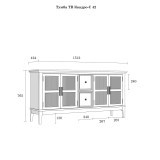 Тумба ТВ Квадро-С 42 размеры Тумба ТВ Квадро-С 42 размеры