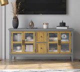 Тумба ТВ Квадро-С 42 серый №7042 + антик №24  картинка 1