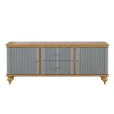 Тумба ТВ Рандеву 022 (серый-7042/антик-24) фото1 Тумба ТВ Рандеву 022 (серый-7042/антик-24) фото1