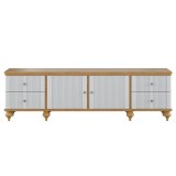 Тумба ТВ Рандеву 024 (белый лак-антик-24) фото1 Тумба ТВ Рандеву 024 (белый лак-антик-24) фото1