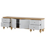 Тумба ТВ Рандеву 024 (белый лак-антик-24) фото2 Тумба ТВ Рандеву 024 (белый лак-антик-24) фото2