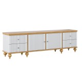 Тумба ТВ Рандеву 024 (белый лак-антик-24) фото2