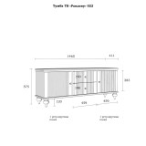 Тумба ТВ Рандеву- 22  МАССИВ СОСНЫ БЕЛЫЙ ВОСК + АНТИК24 - 6