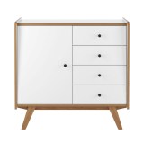 Тумба Винтаж 1 дверь 4 ящика белый лак/браун картинка 4 Тумба Винтаж 1 дверь 4 ящика белый лак/браун картинка 4