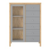 Тумба Вояж-16-Р/Я серый №7042 + антик №24 картинка 2 Тумба Вояж-16-Р/Я серый №7042 + антик №24 картинка 2