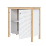 Тумба Вояж-20-РД Белый лак + антик №24 картинка 3 Тумба Вояж-20-РД Белый лак + антик №24 картинка 3