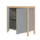 Тумба Вояж-20-РД серый №7042 + антик №24 картинка 3 Тумба Вояж-20-РД серый №7042 + антик №24 картинка 3