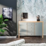 Тумба Вояж-24-РЯ серый №7042 + антик №24 картинка 4 Тумба Вояж-24-РЯ серый №7042 + антик №24 картинка 4