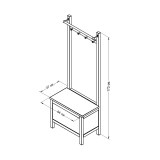 Вешалка напольная КАНТРИ (ХЕМНЭС) черный - картинка 4 Вешалка напольная КАНТРИ (ХЕМНЭС) черный - картинка 4