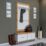 Вешалка Рандеву 160 (белый лак/антик-24) фото4 Вешалка Рандеву 160 (белый лак/антик-24) фото4