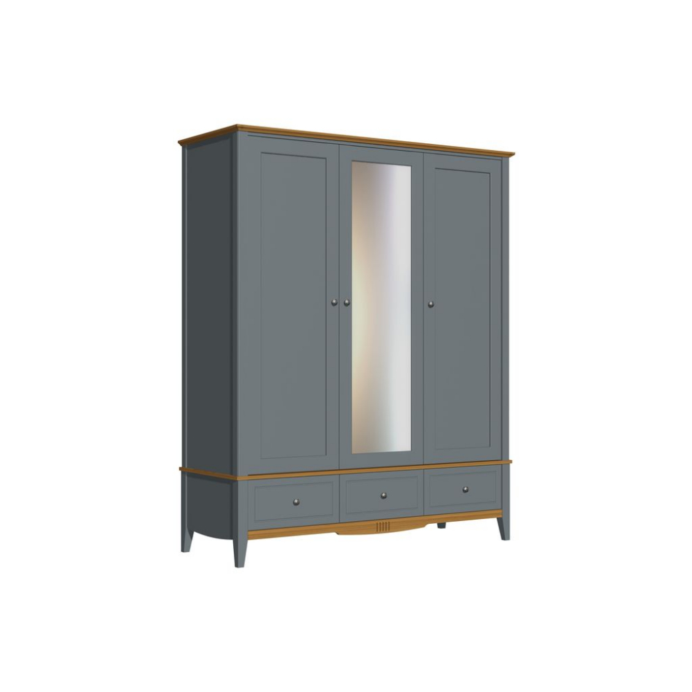 Шкаф 33 Пенни 1-м зеркалом серый 7046/антик 24 купить в Москве Шкаф 33 Пенни 1-м зеркалом серый 7046/антик 24 картинка 1