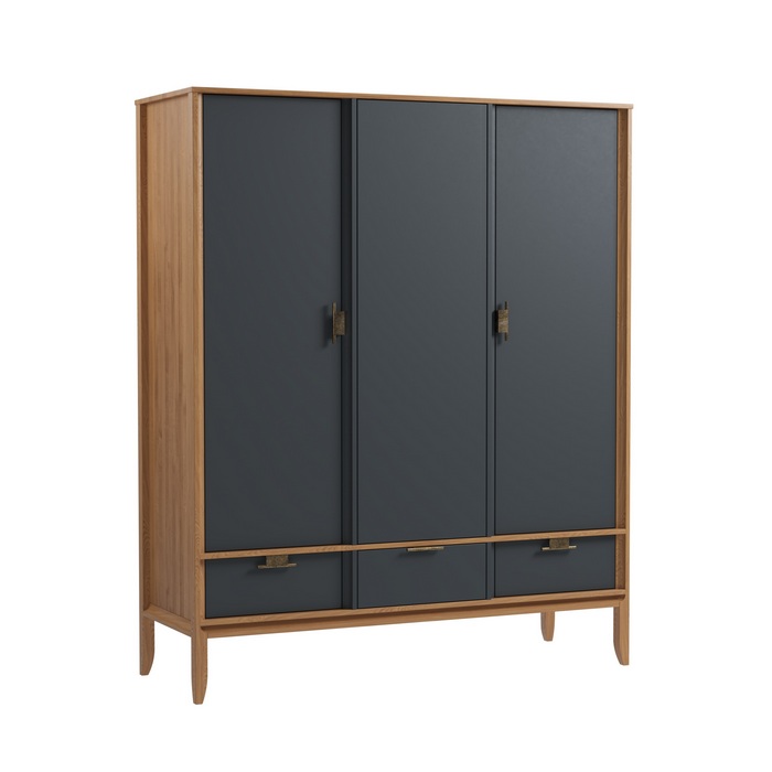 Шкаф 3х дверный Бридж с с глухими дверями браун/серый 7012 картинка 1 Шкаф 3х дверный Бридж с с глухими дверями браун/серый 7012 картинка 1