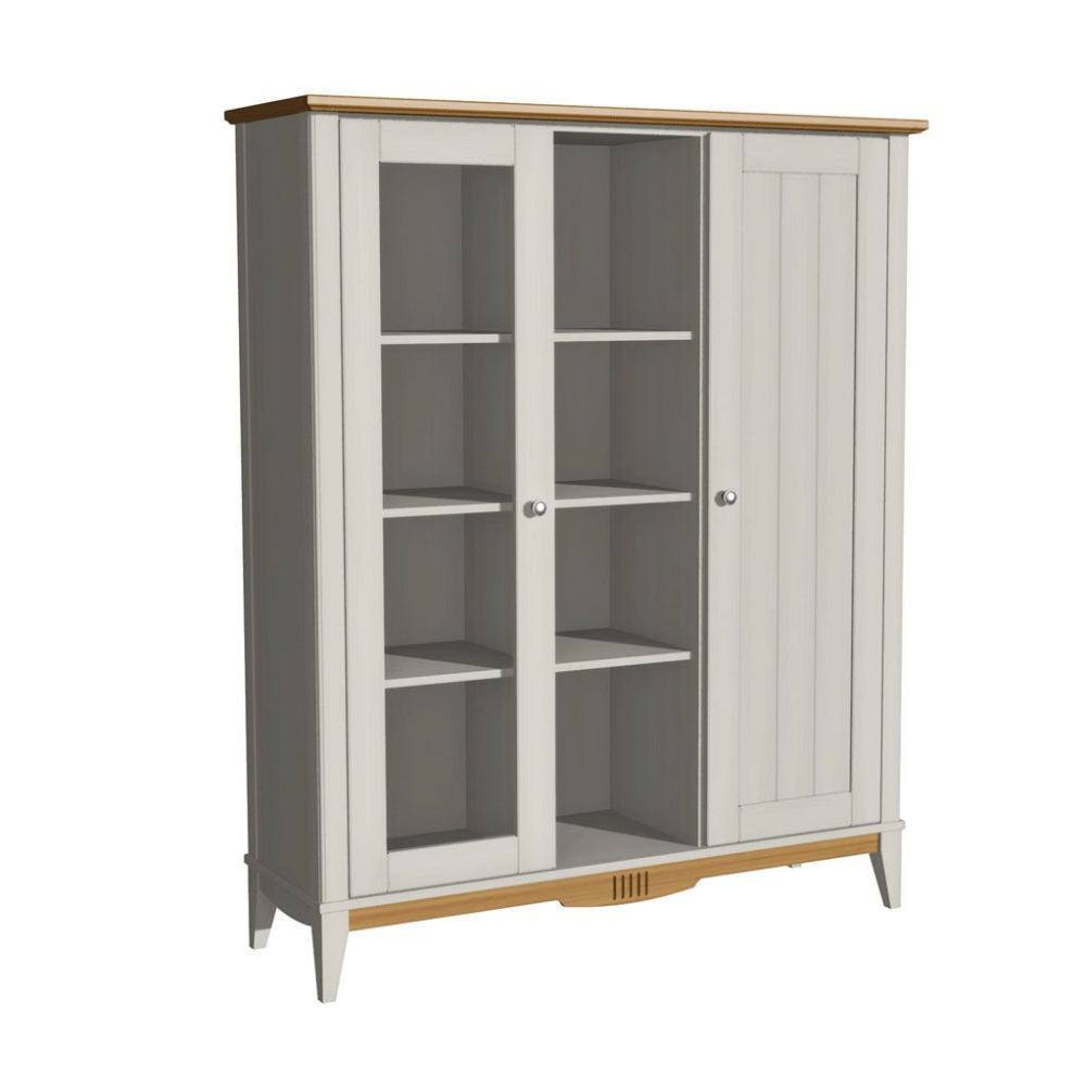 Шкаф для посуды 101 Пенни белый воск/антик 24 купить в Москве Шкаф для посуды 101 Пенни белый воск/антик 24 картинка 1