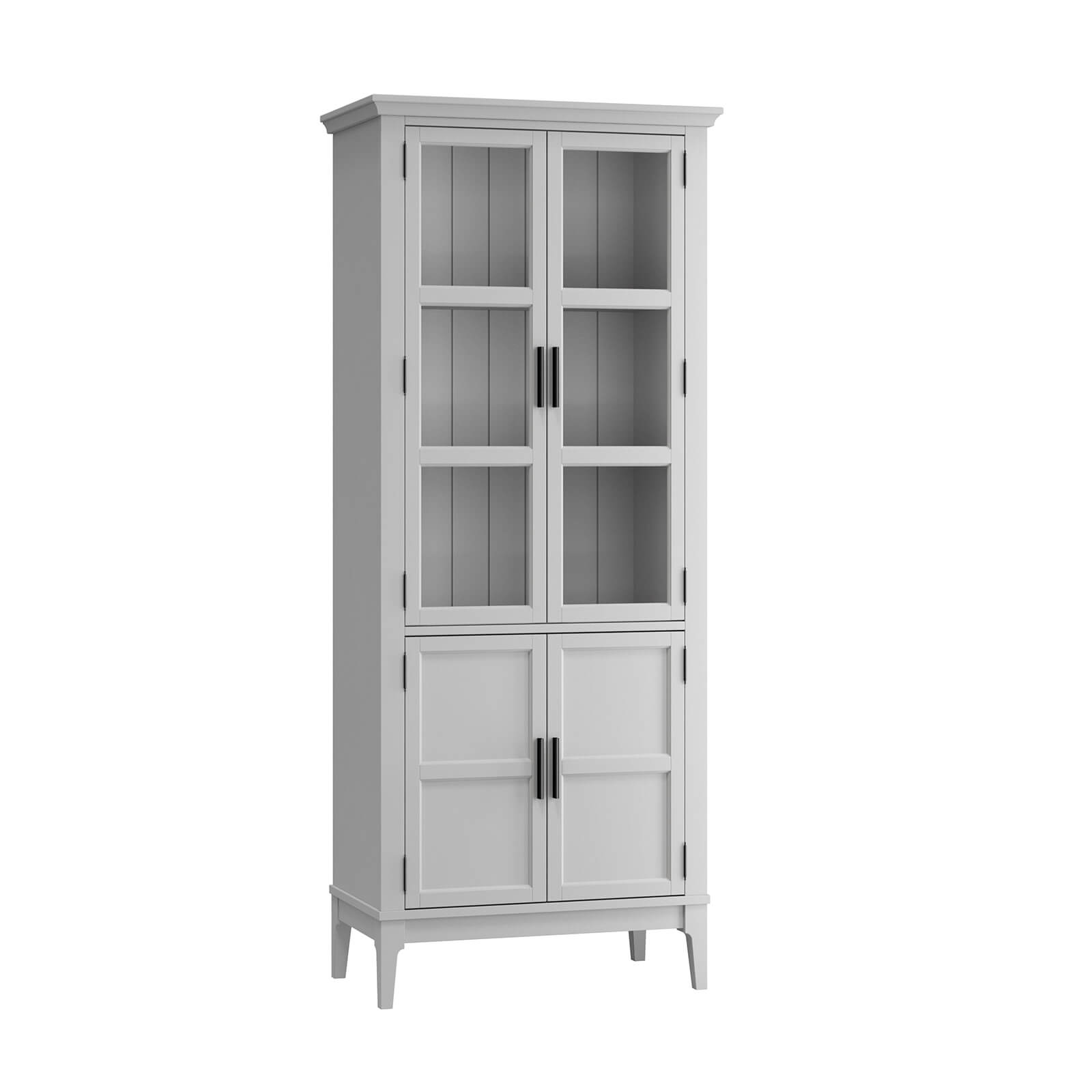 Шкаф для посуды Квадро-С 22GT-185 Белый лак купить в Москве Шкаф для посуды Квадро-С 22GT-185 Белый лак картинка 1