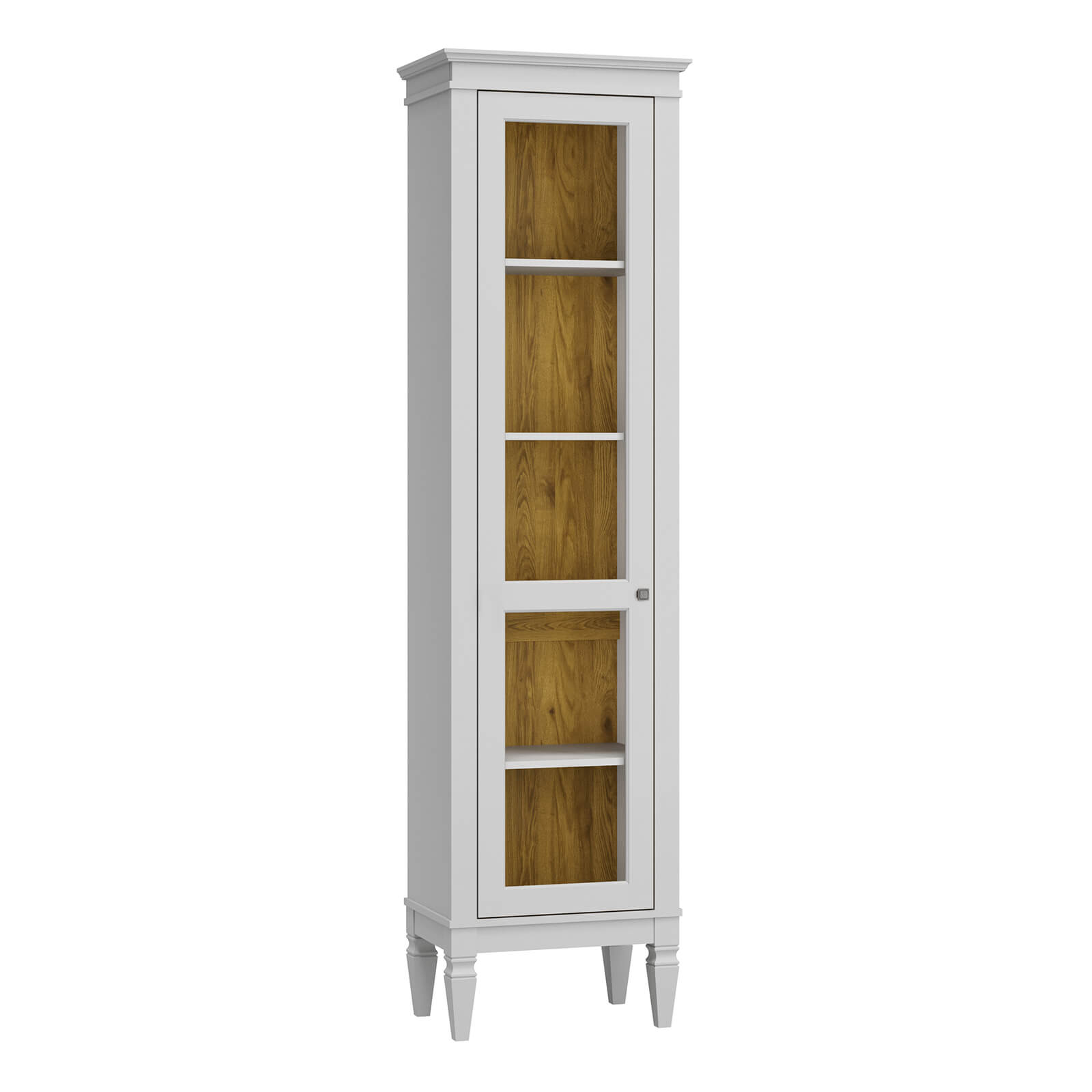 Шкаф для посуды Ольса-С 100 Л белый лак купить в Москве Шкаф для посуды Ольса-С 100 Л белый лак - картинка 1