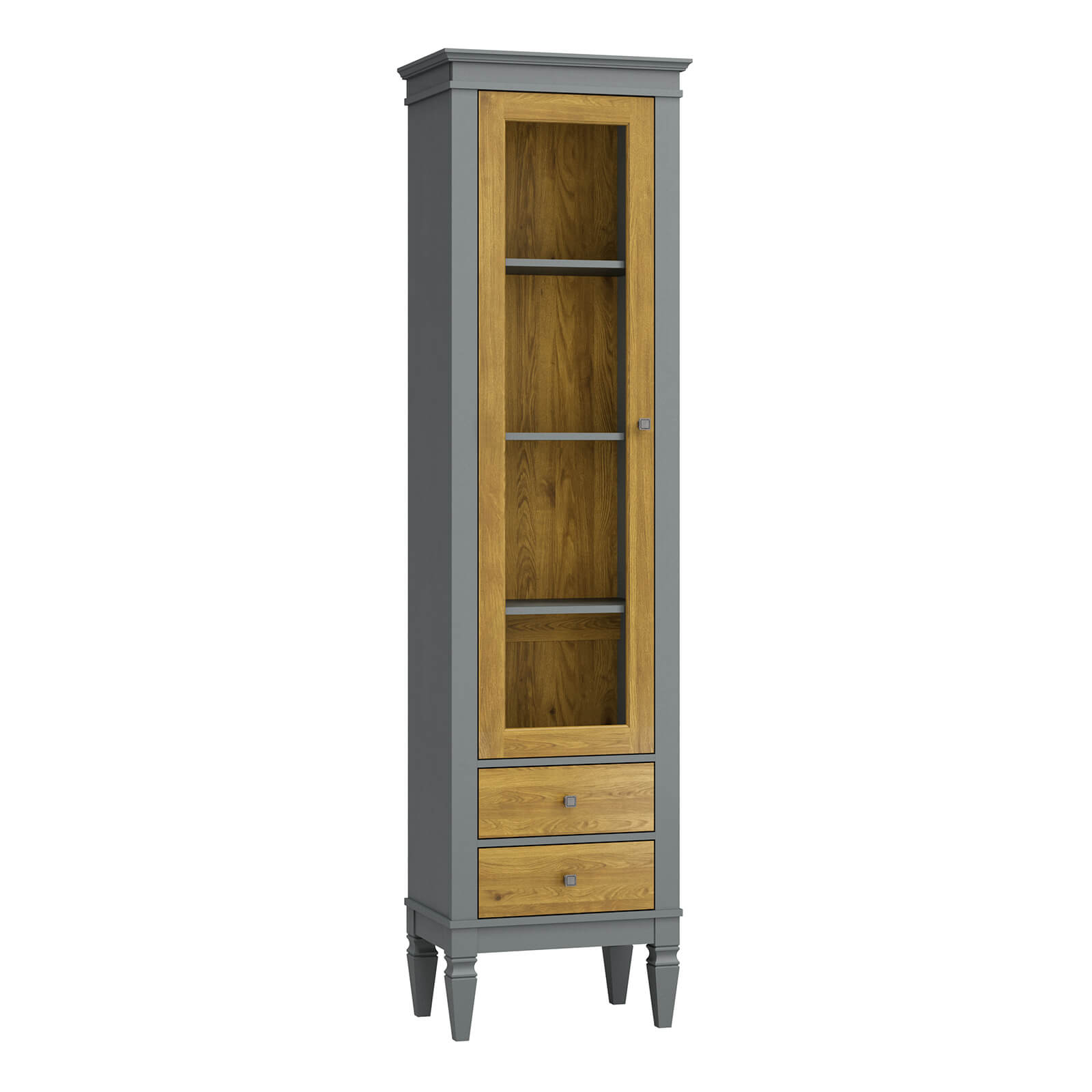 Шкаф для посуды Ольса-С 102 Л серый №7042 + антик №24 купить в Москве Шкаф для посуды Ольса-С 102 Л серый №7042 + антик №24 - картинка 1