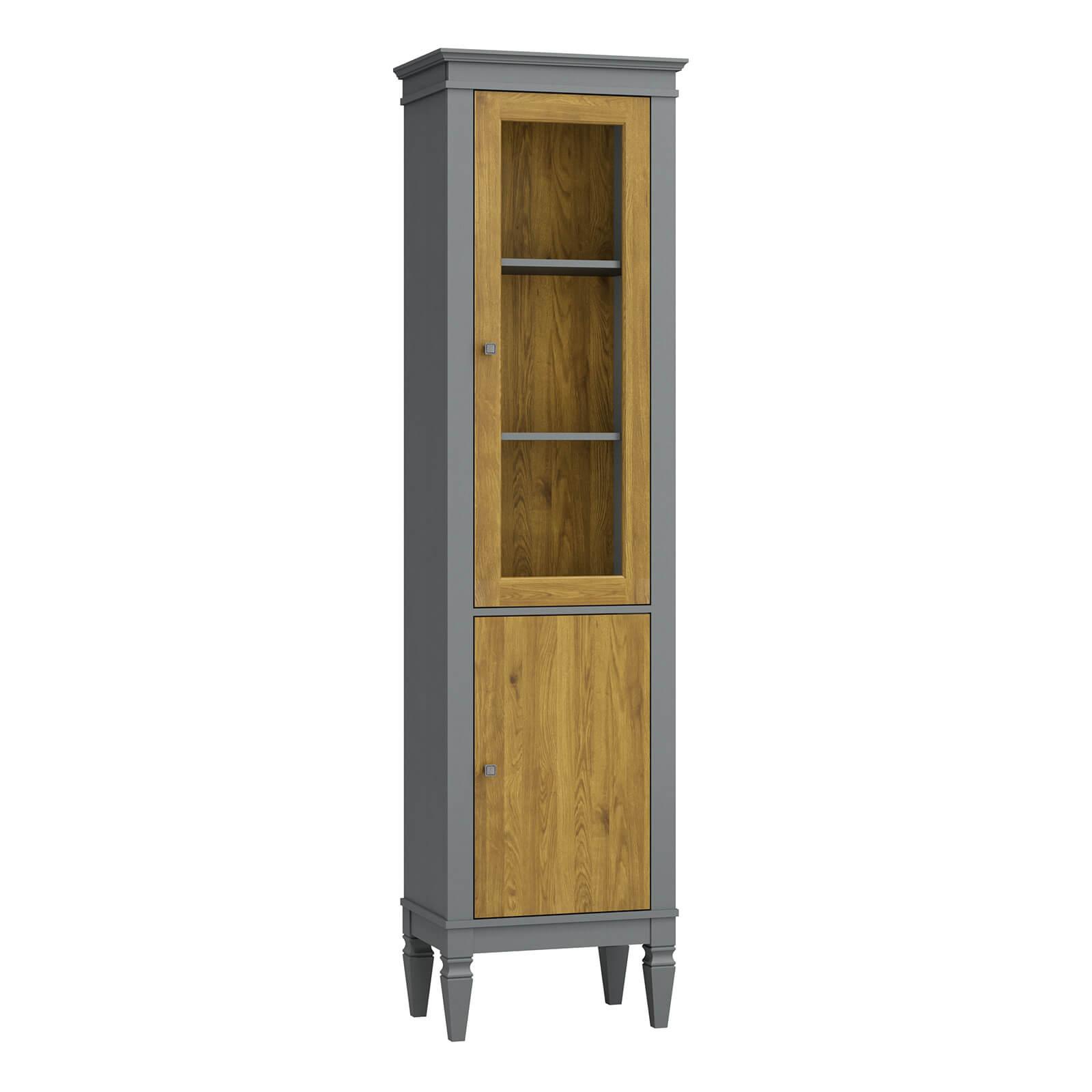 Шкаф для посуды Ольса-С 110 серый №7042 + антик №24 купить в гостиную Шкаф для посуды Ольса-С 110 серый №7042 + антик №24 - картинка 6
