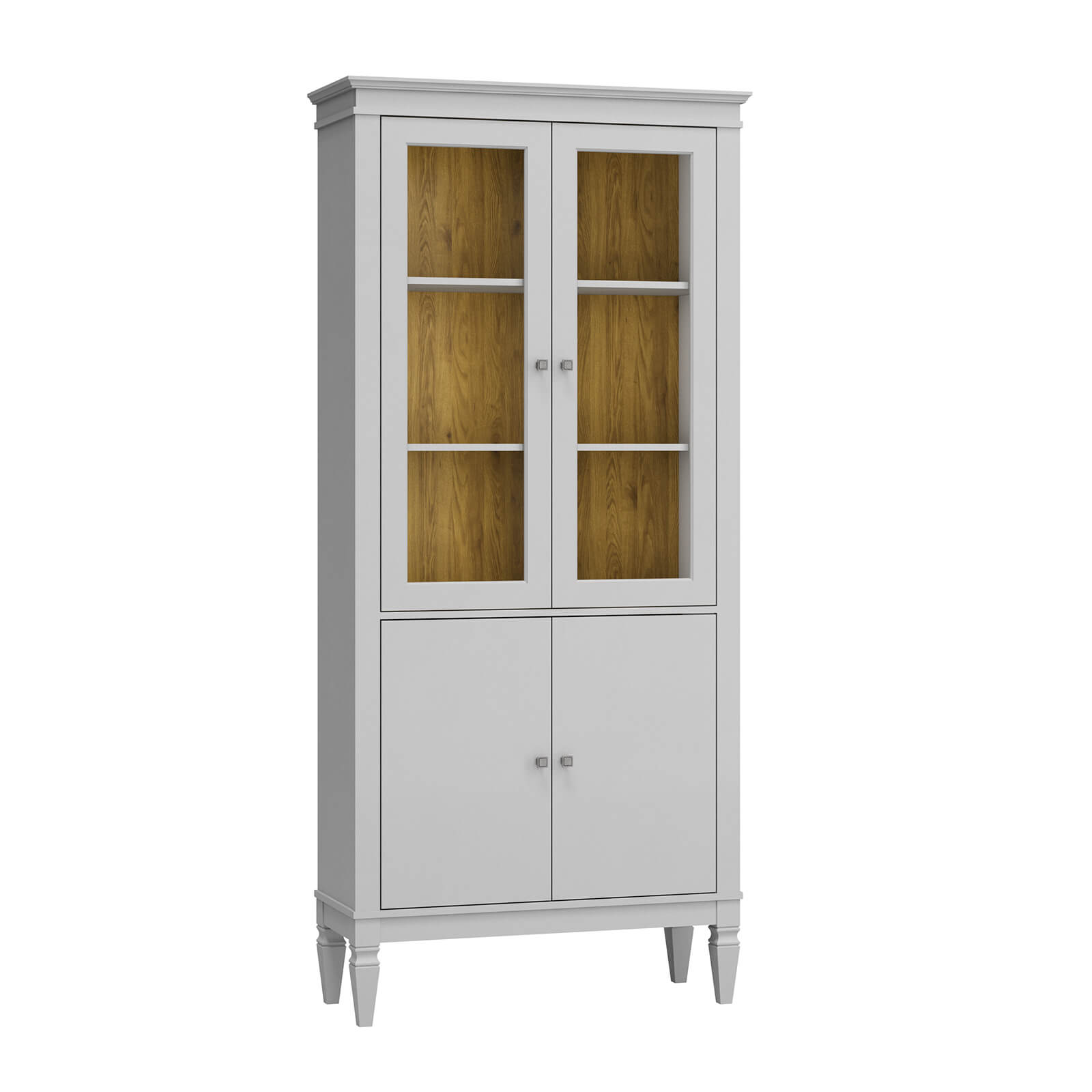 Шкаф для посуды Ольса-С 220 белый лак купить в Москве Шкаф для посуды Ольса-С 220 белый лак - картинка 1