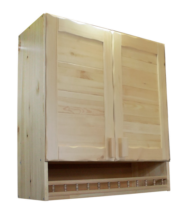 кухня Скандинавия из сосны Шкаф настенный с балкончиком 2 двери 1000 мм Шкаф настенный с балкончиком 2 двери