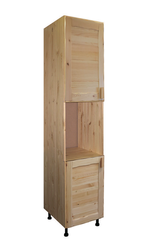 кухня Скандинавия массив дерева - Шкаф-пенал кухонный с нишей ширина 600 высота 2220 мм Шкаф-пенал кухонный с 2-мя ящиками и нишей