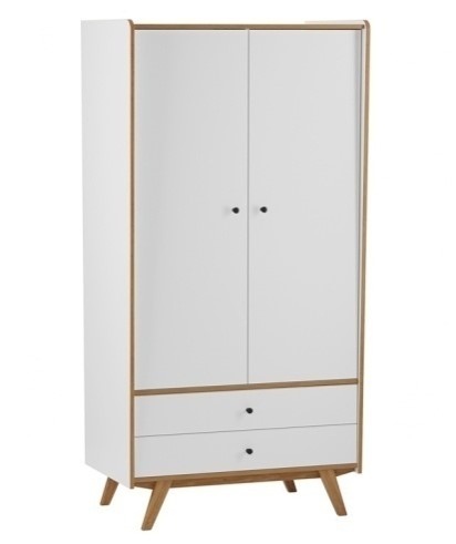 Шкаф Винтаж 2 двери 2 ящика белый лак/браун картинка 1 Шкаф Винтаж 2 двери 2 ящика белый лак/браун картинка 1