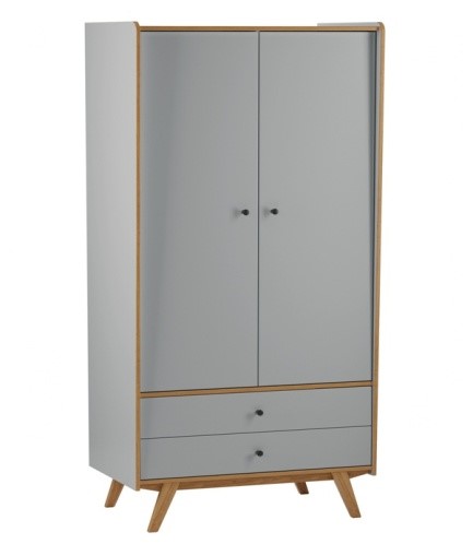 Шкаф Винтаж 2 двери 2 ящика серый лак/браун картинка 1 Шкаф Винтаж 2 двери 2 ящика серый лак/браун картинка 1