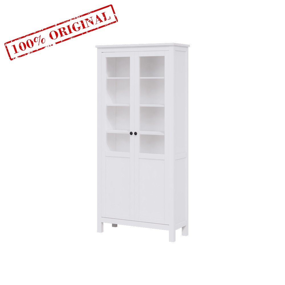 Шкаф-витрина ХЕМНЭС оригинал двери пн/ст 90 белый рис. 1 Шкаф-витрина ХЕМНЭС оригинал двери пн/ст 90 белый рис. 1