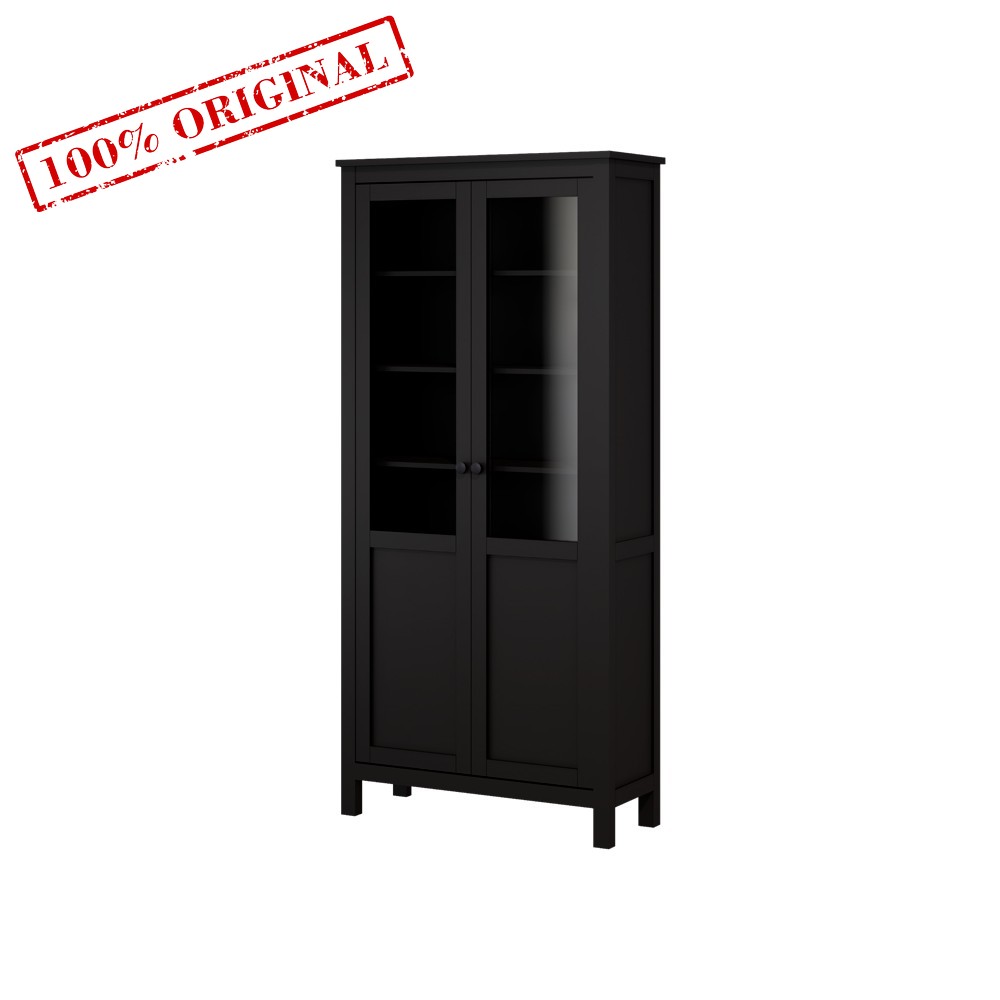 Шкаф-витрина ХЕМНЭС оригинал двери пн/ст 90 венге рис. 1 Шкаф-витрина ХЕМНЭС оригинал двери пн/ст 90 венге рис. 1