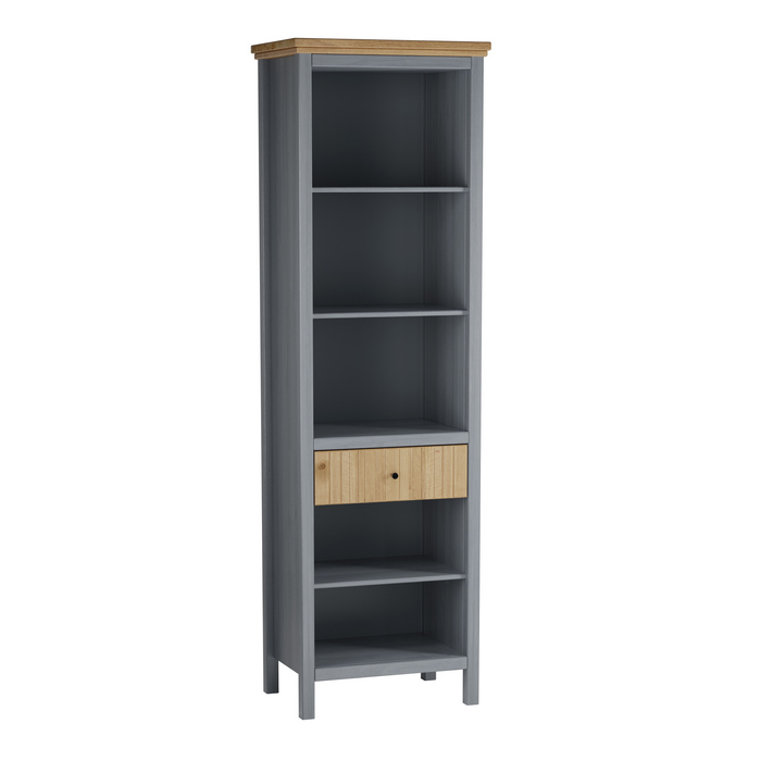 Стеллаж 01 с ящиком серый 7046/антик фото Стеллаж 01 с ящиком серый 7046/антик фото