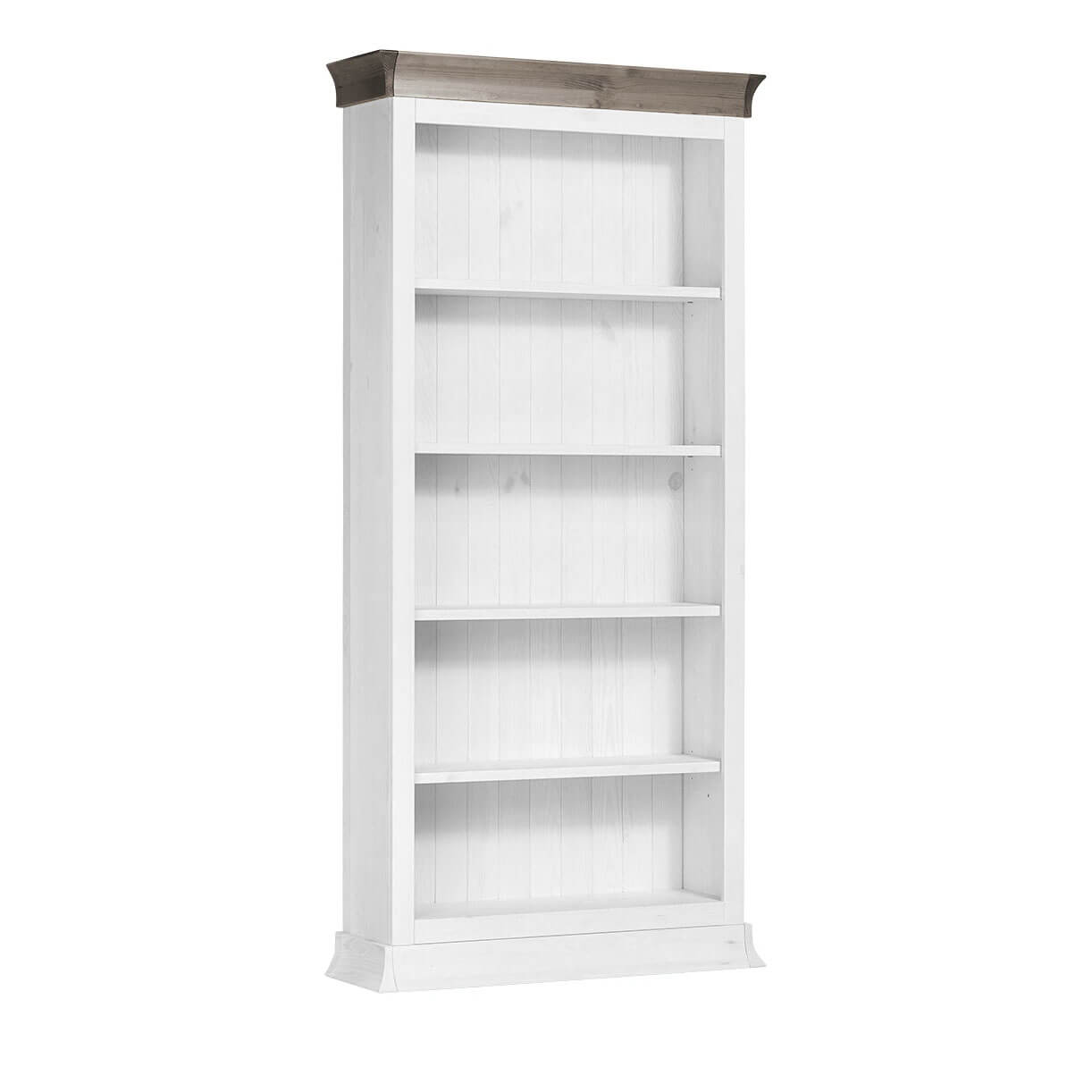 Стеллаж Бостон-1000 Белый воск+серый - картинка 1 Стеллаж Бостон-1000 Белый воск+серый - картинка 1