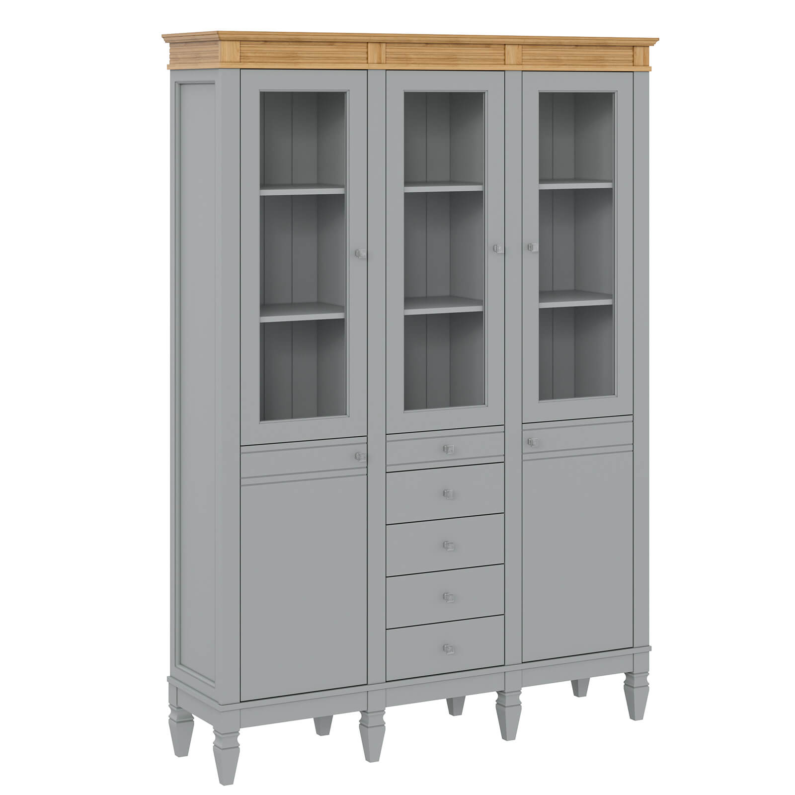 Стеллаж Ольса-303/214 серый №7042 + антик №24 - картинка 1 Стеллаж Ольса-303/214 серый №7042 + антик №24 - картинка 1