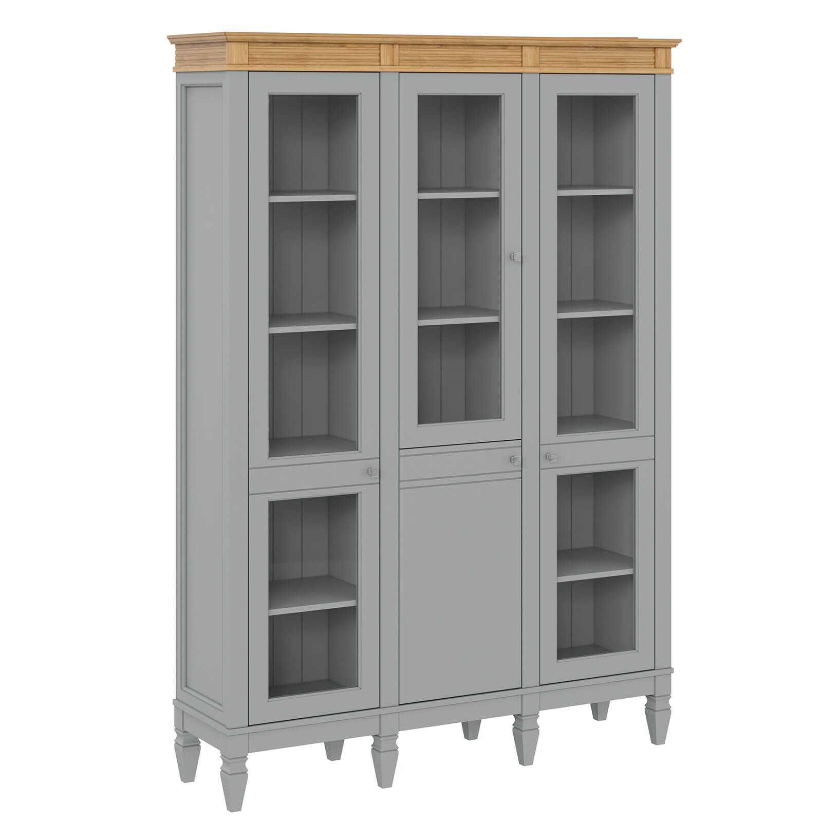 Стеллаж Ольса-321/100 серый №7042 + антик №24 - картинка 1 Стеллаж Ольса-321/100 серый №7042 + антик №24 - картинка 1