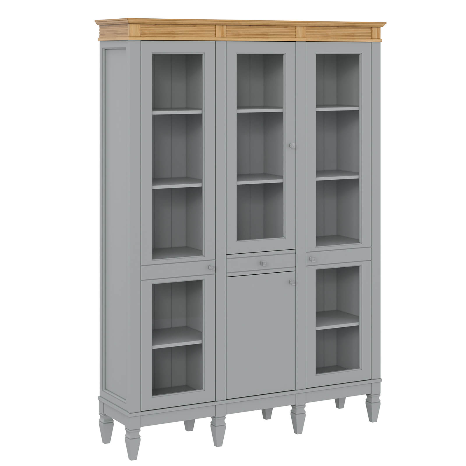 Стеллаж Ольса-321/110 серый №7042 + антик №24 - картинка 1 Стеллаж Ольса-321/110 серый №7042 + антик №24 - картинка 1