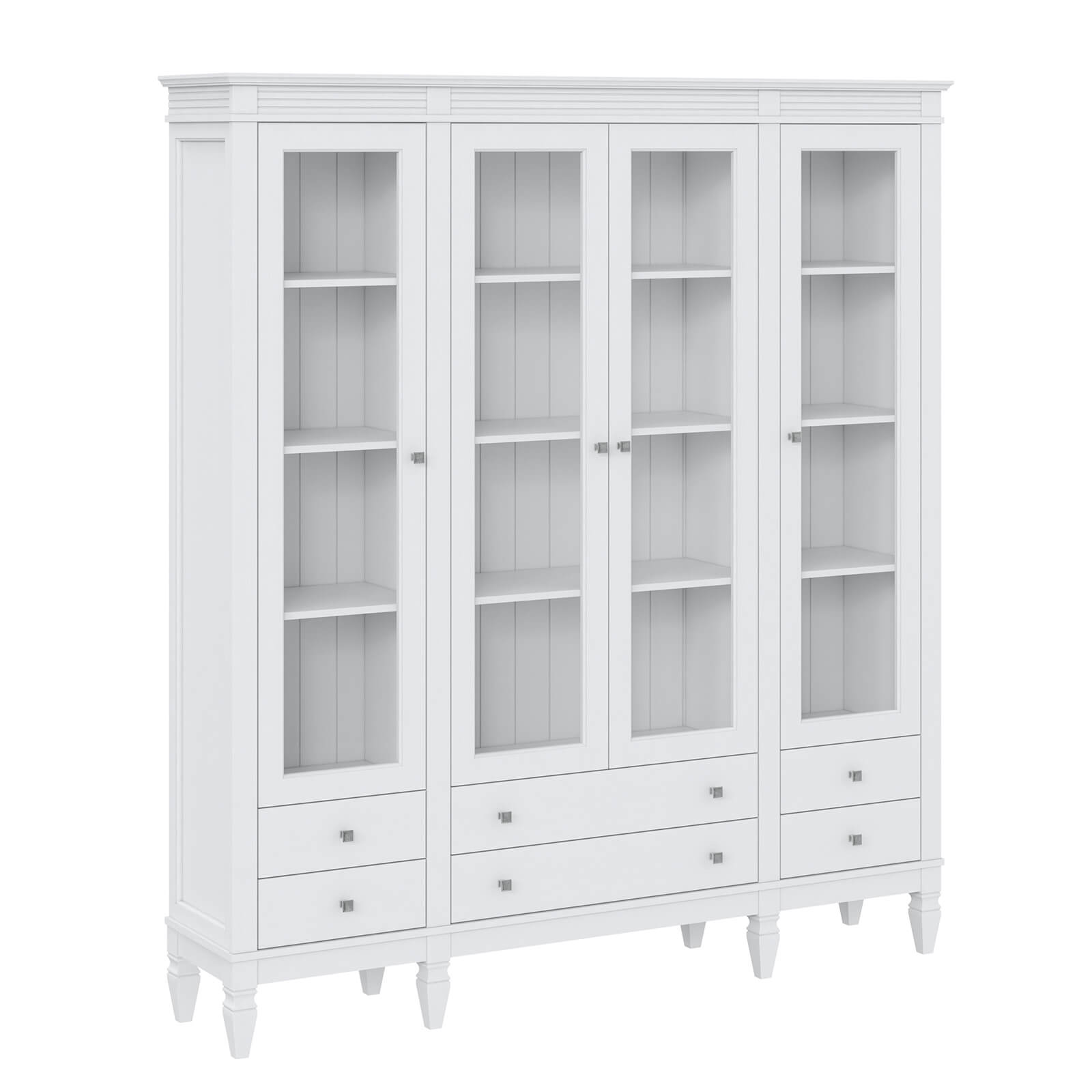 Стеллаж Ольса-404/006 Белый лак - картинка 1 Стеллаж Ольса-404/006 Белый лак - картинка 1