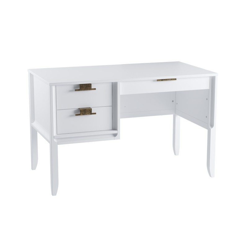 Стол письменный Бридж однотумбовый белый лак картинка 1 Стол письменный Бридж однотумбовый белый лак картинка 1