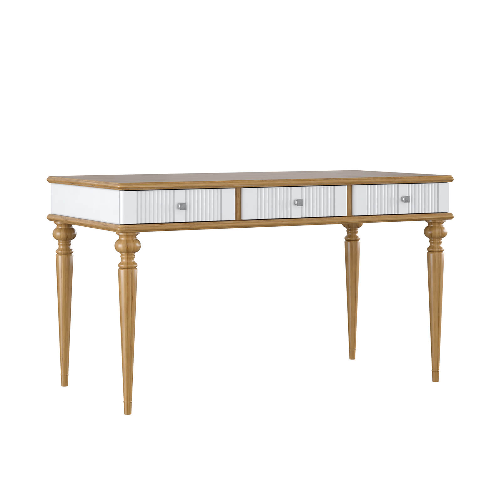 Стол письменный Рандеву 03 (серый 7072/антик-24)фото1 Стол письменный Рандеву 03 (белый лак/антик-24)) фото1